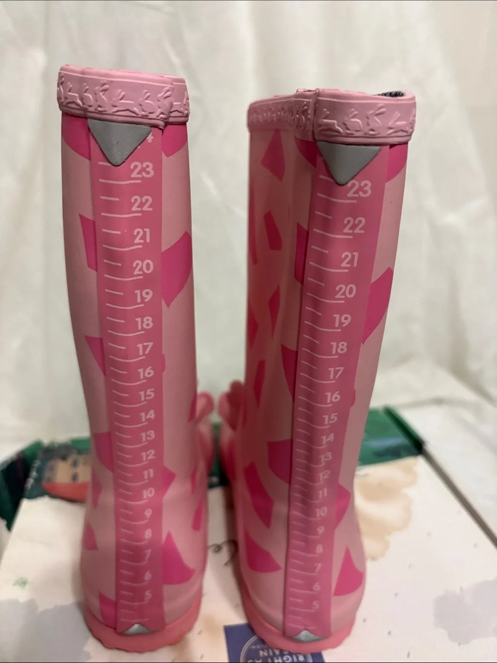 Joules Kids' Pink Giraffe Rain Boots size US 2 NWT